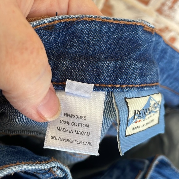 Pendleton Original Blue Straight Leg High Rise Mom Jeans-see measurements - Picture 9 of 11